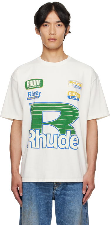 Tričko Rhude Rhude Roadway Racing T-Shirt Biela | RHPF25TT11012, 0