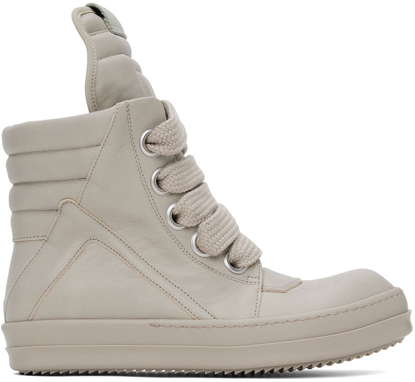 Tenisky a topánky Rick Owens Jumbo Laced Geobasket "Off-White" Šedá | RU01D3898 LCOW2, 0