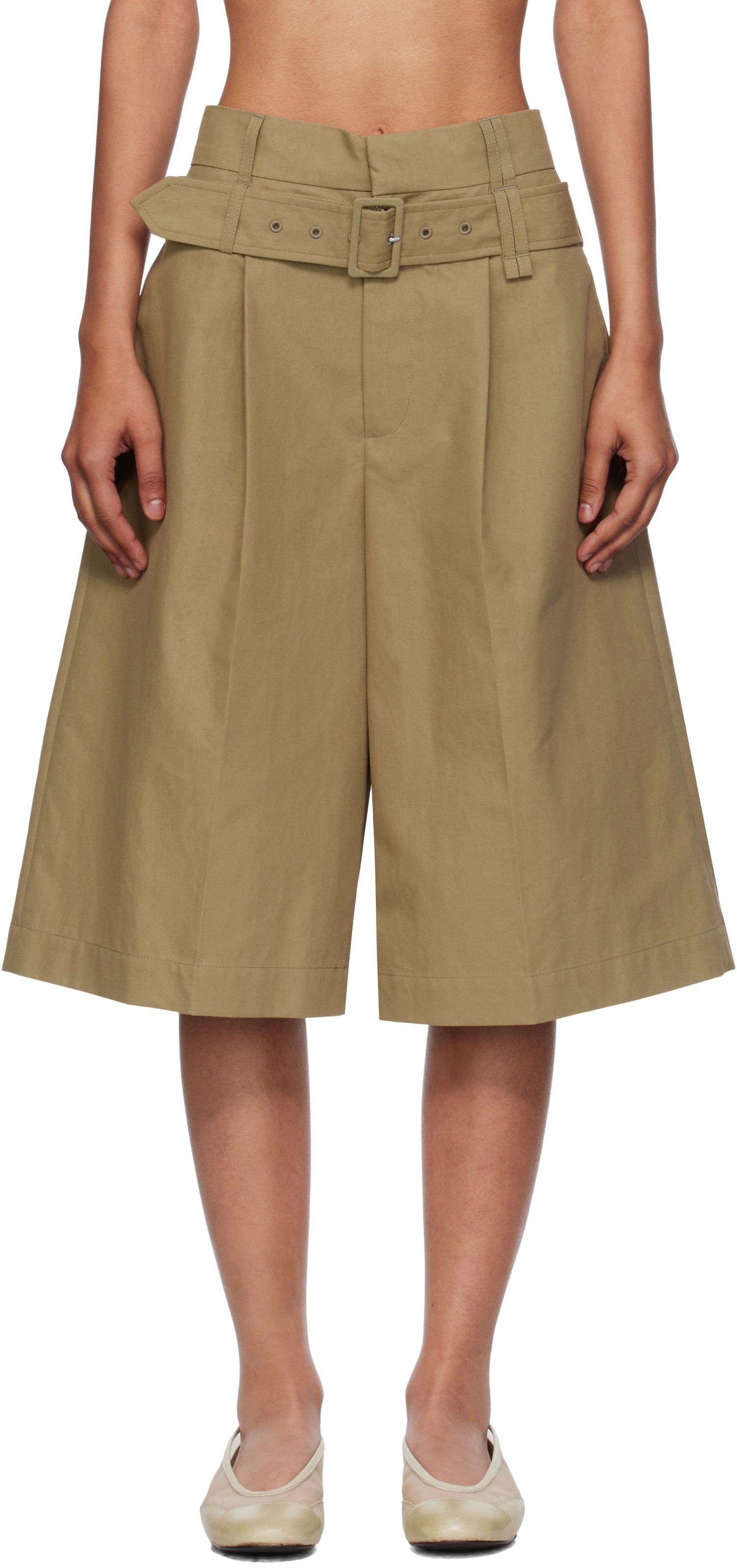 Šortky Simone Rocha Simone Rocha Wide Leg Multi Belt Loop Shorts Béžová | 4160 1267, 0