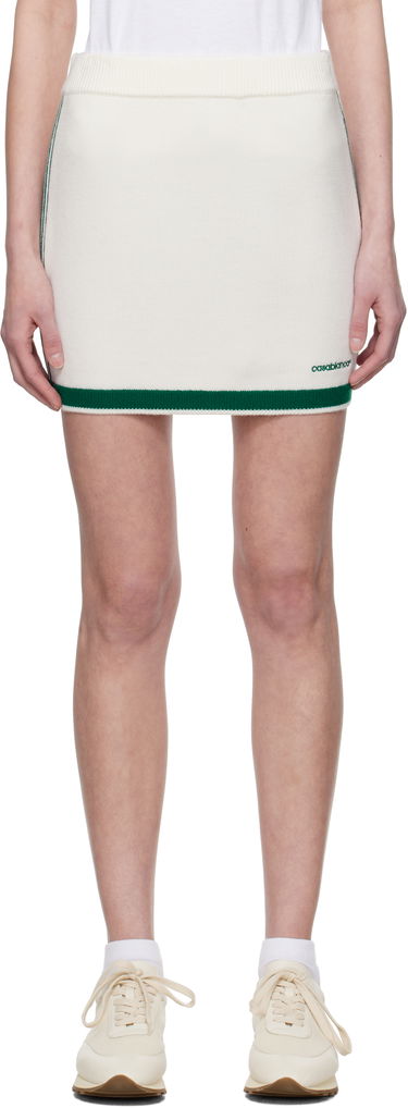Sukňa Casablanca Casablanca Knit Tennis Miniskirt Biela | WPS25-KW-857-01, 0