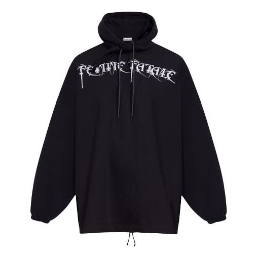 Mikina Balenciaga Femme Fatale Oversized Hoodie Čierna | 482217TTK141000