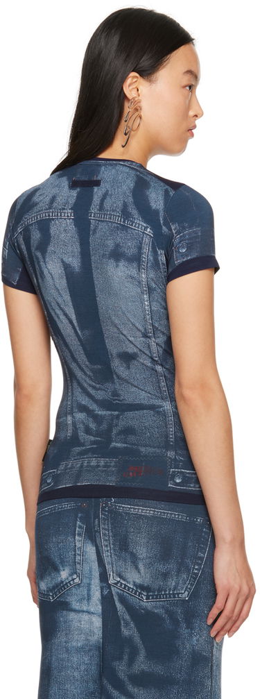 Tričko Jean Paul Gaultier Gaultier Trompe L'œil Printed T-Shirt Modrá | 23/15-U-TS063-J530-5950, 2