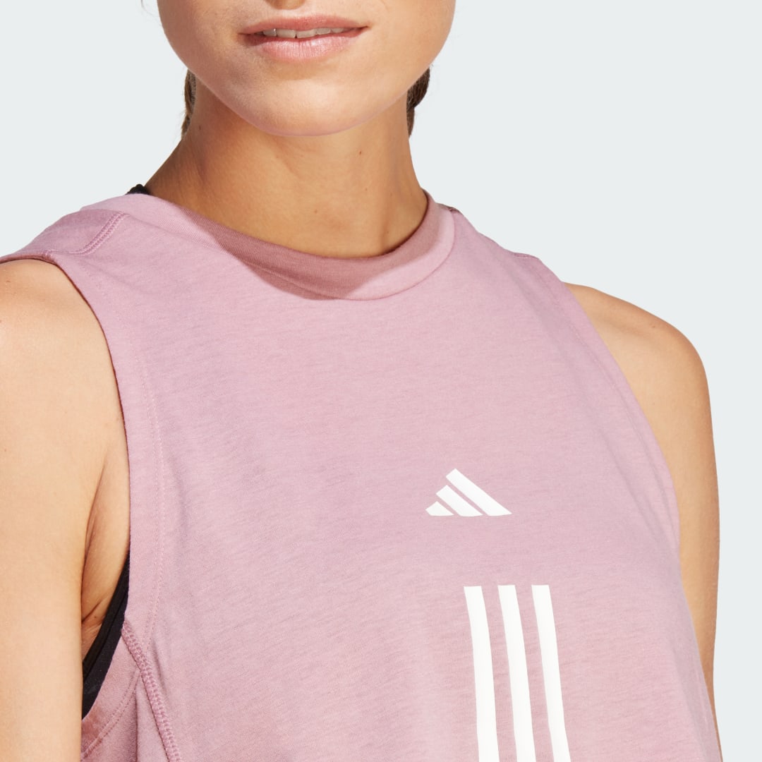 Train Essentials Train Cotton 3-Stripes Crop Top