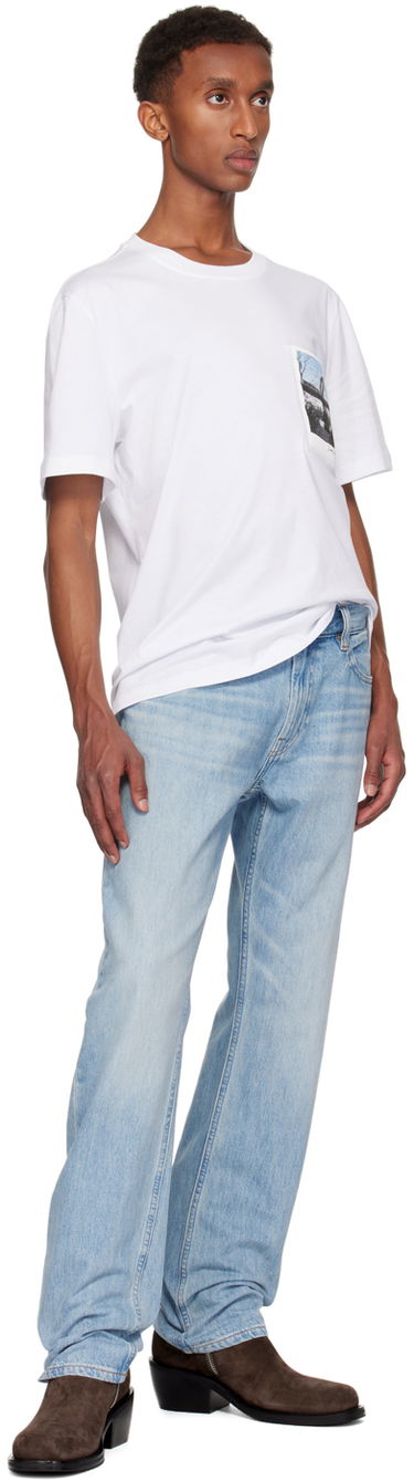 Tričko Helmut Lang Bridge Postcard T-Shirt Biela | O06HM513, 3