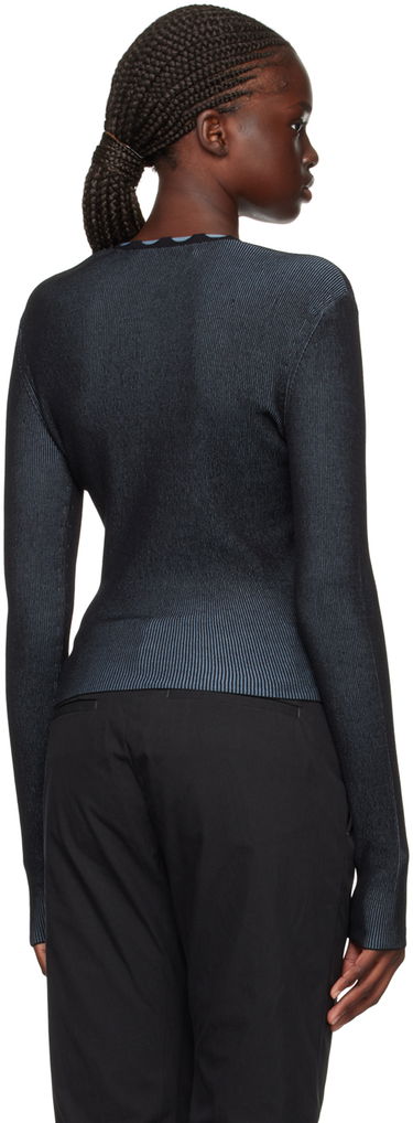 Sveter Dion Lee Lace-Up Ribbed Cardigan Čierna | C7222F23, 2