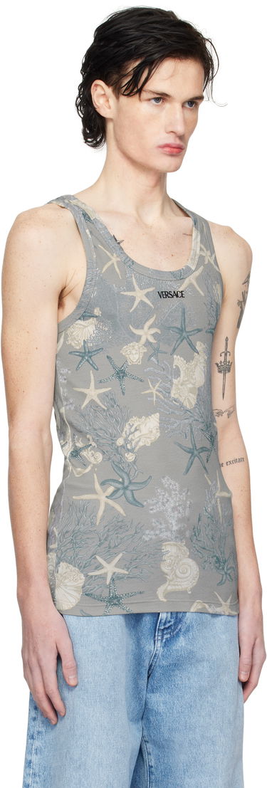 Tielko Versace Versace Barocco Sea Ribbed Tank Top Šedá | 1013125_1A11735, 1