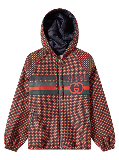 Bunda Gucci Logo Windbreaker Hnedá | 714810-ZAKY3-4310
