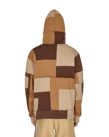 Mikina Mastermind WORLD Patchwork Hoodie Hnedá | MW21S07-SW025-010 003, 6