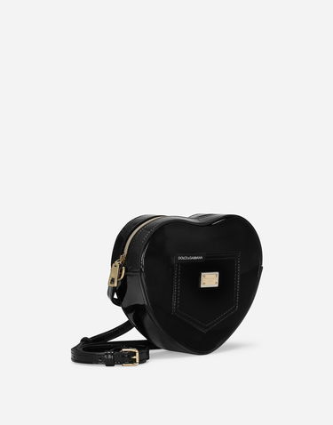 Kabelka Dolce & Gabbana Dolce & Gabbana Dg Girlie Heart Patent Leather Shoulder Bag Čierna | EB0248A147180999, 2