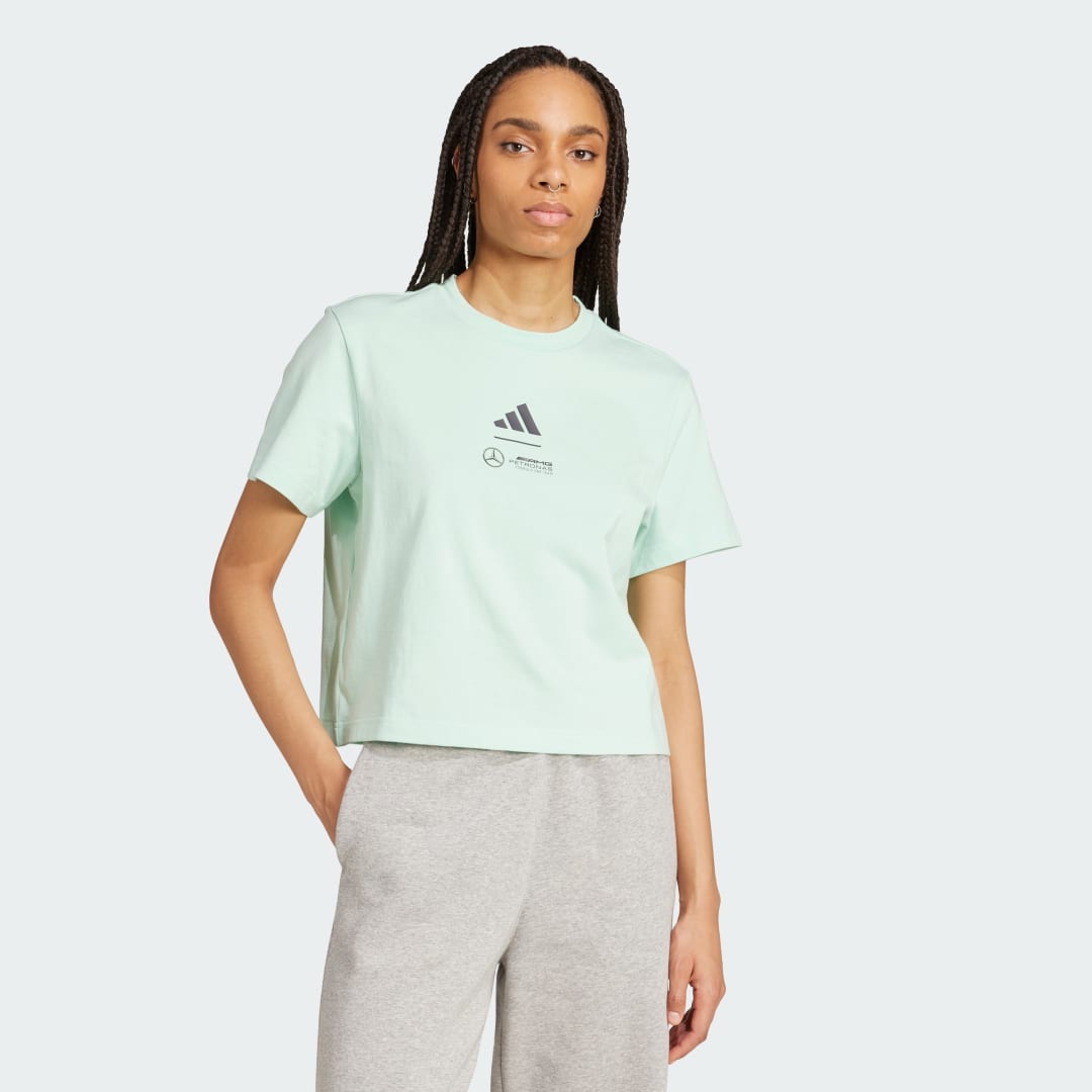 Crop Top adidas Performance Mercedes - AMG Petronas Formula One Team Cropped T-Shirt Zelené | JY3077, 0