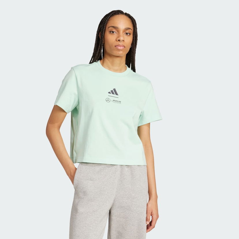 Crop Top adidas Performance Mercedes - AMG Petronas Formula One Team Cropped T-Shirt Zelené | JY3077
