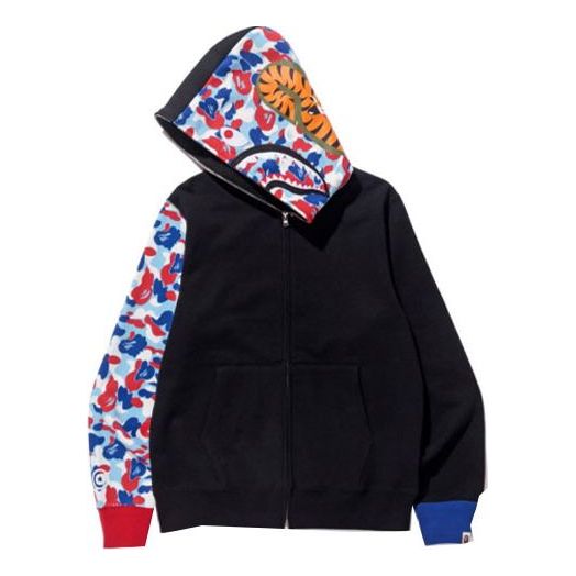 Mikina BAPE Bathing Ape Shark Camo Full Zip Hoodie Rôznofarebný | 001ZPD701034X