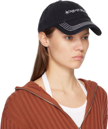 Šiltovka Acne Studios Acne Studios Embroidered Logo Twill Cap Čierna | C40438-, 1