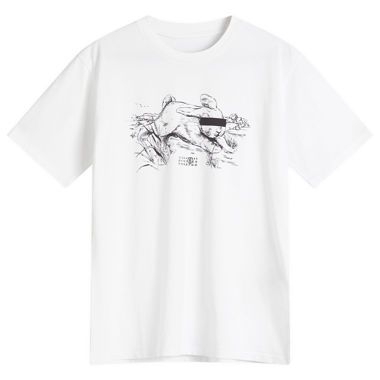 Tričko Maison Margiela MM6 Maison Margiela Sketch Rabbit Graphic Tee, Size Large Biela | SH2GC0024-M20108-100, 1