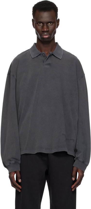 Polo tričko Alexander Wang Alexander Wang Long Sleeve Polo Šedá | 6CC1251072, 0
