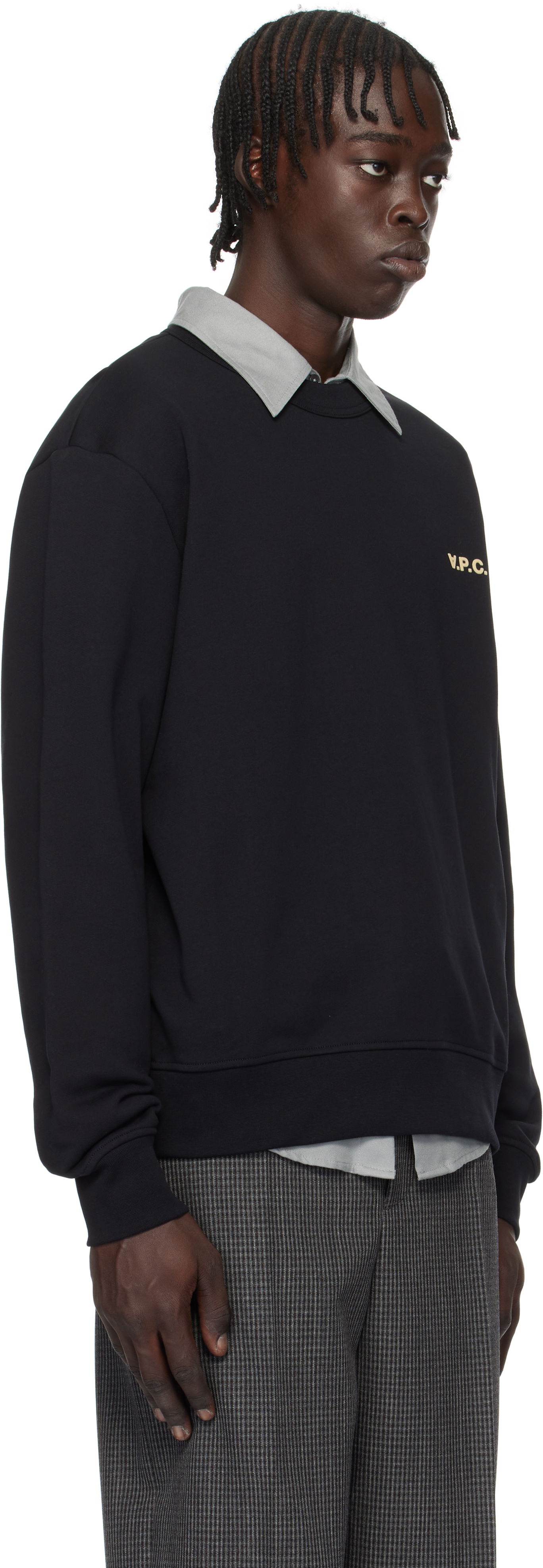 Mikina A.P.C. Boxy Sweatshirt with Logo Čierna | COHGO-H27916, 1