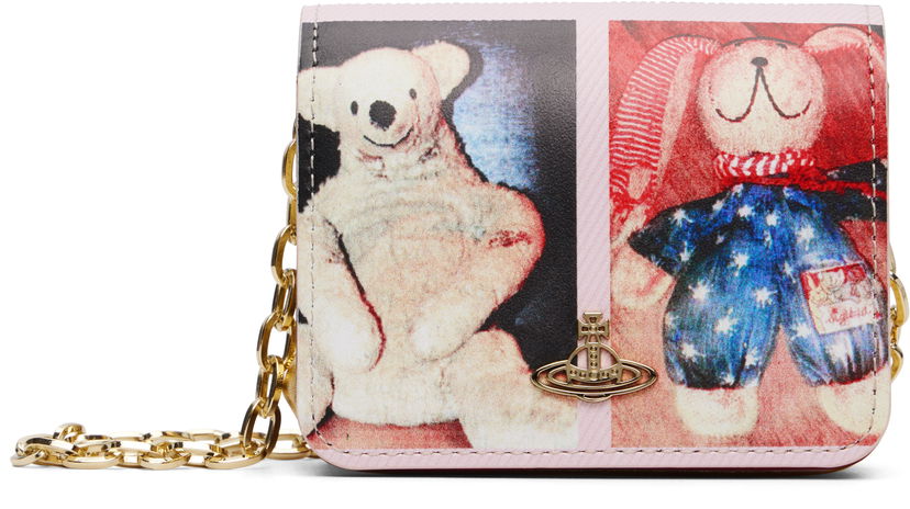 Taška cez rameno Vivienne Westwood Vivienne Westwood Teddies Mini Flap Crossbody Bag Ružová | 5C01000VW-L00AQ-