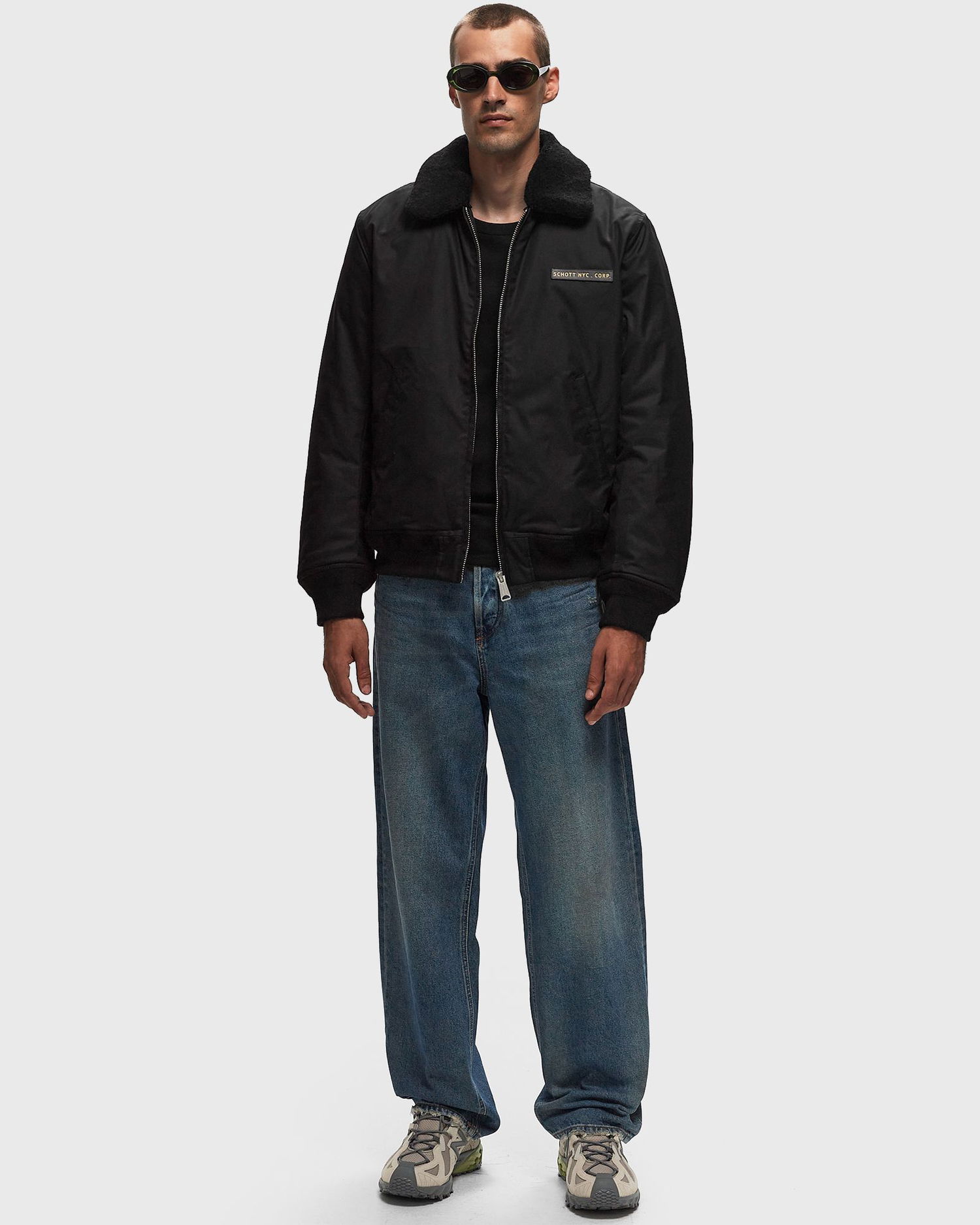 Bomber bunda Schott NYC Bomber Jacket B52X Čierna | B52X-BLACK, 1