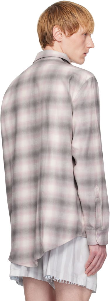 Košeľa Collina Strada Collina Strada Tuxedo Ruffle Plaid Button-Up Shirt Ružová | XX3076, 2