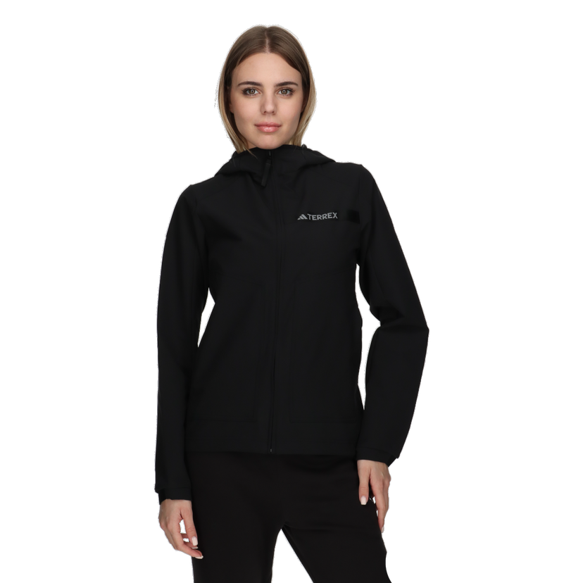 Bunda adidas Originals TERREX Hooded Softshell Jacket Čierna | HZ4427