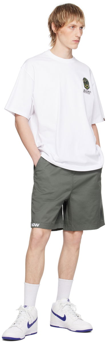 Šortky AAPE by A Bathing Ape AAPE by A Bathing Ape Embroidered Shorts Zelené | AAPSPMA668XXMKHR, 3