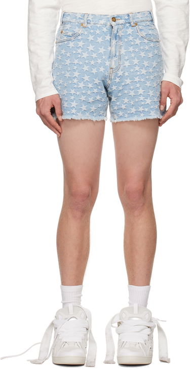 Šortky ERL Jacquard Denim Shorts Modrá | ERL05P005, 0