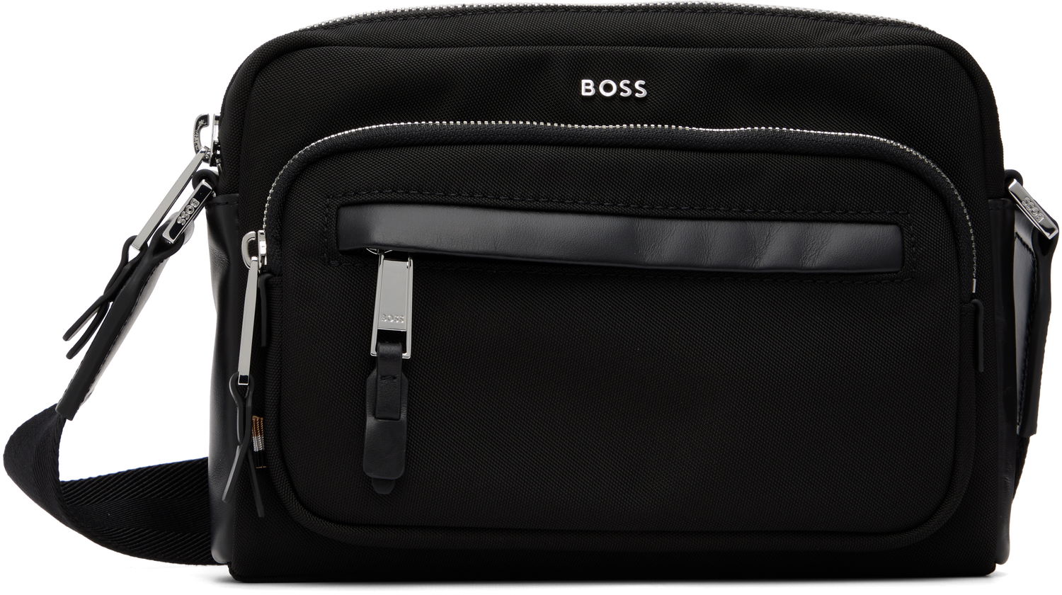 Taška cez rameno BOSS Logo Hardware Crossbody Bag Čierna | 50548010, 0