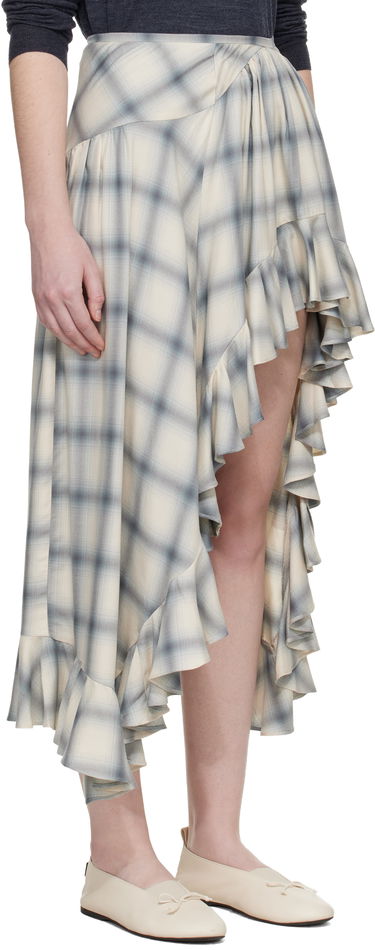 Sukňa Collina Strada Florist Plaid Ruffled Asymmetric Midi Skirt Rôznofarebný | XX7118, 1