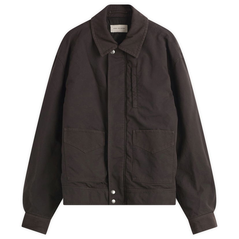 Bunda Dries Van Noten Dries Van Noten Double Weave Cotton Jacket, Size Large Hnedá | 252-020577-2101-703
