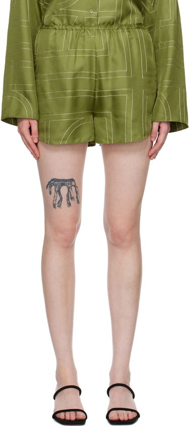 Šortky TOTEME TOTEME Monogram Shorts Zelené | 241-WRB1141-FB0089, 0