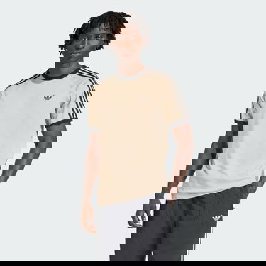 Tričko adidas Performance 3 Stripes Ringer T-Shirt Béžová | KE7964, 0