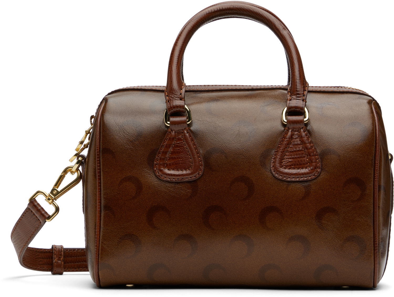 Kabelka Marine Serre Marine Serre Moon Airbrushed Leather Strike Bag Hnedá | WBA019A CLEA0053, 0