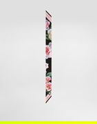 Dolce & Gabbana Peony and Rose Print Twill Headscarf