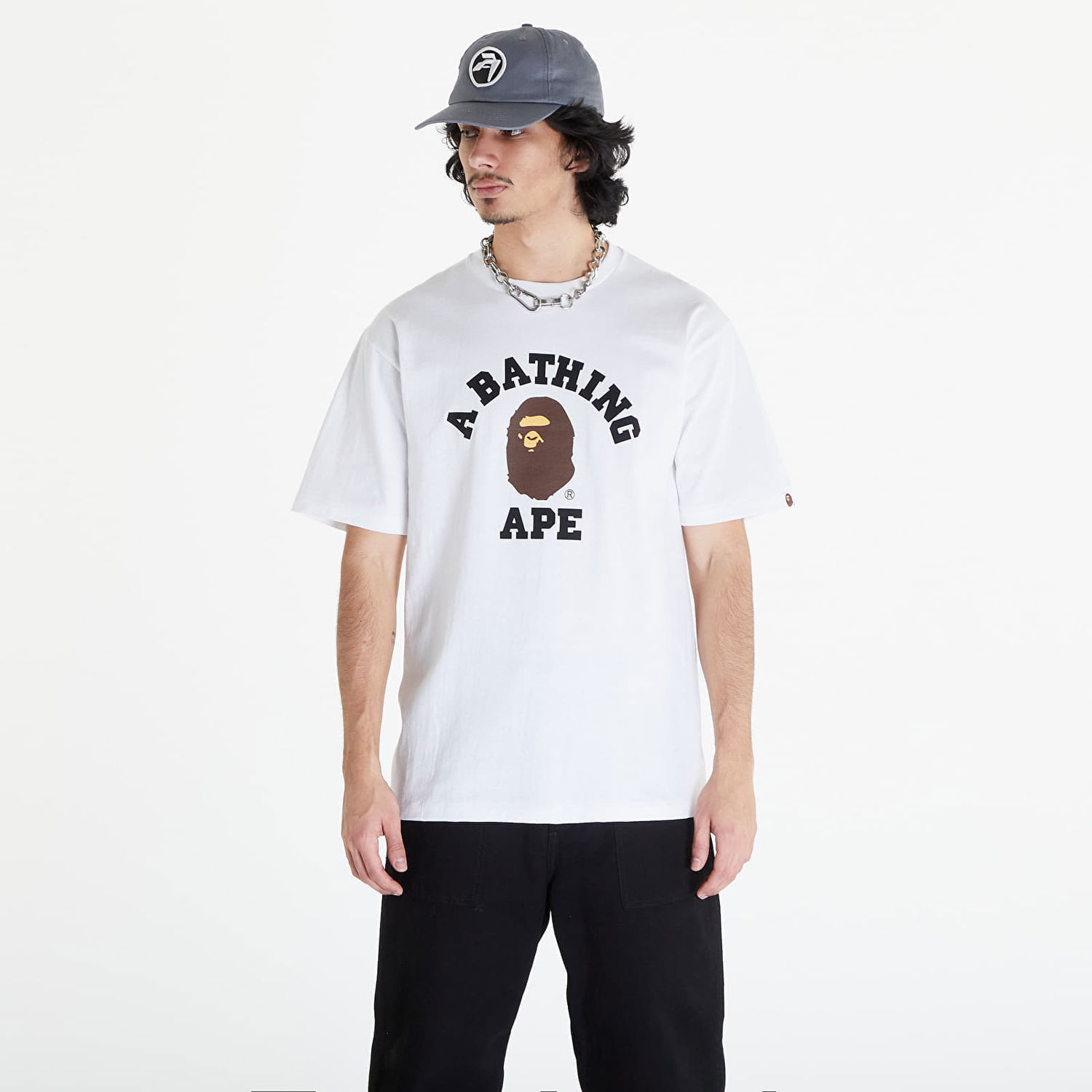 Tričko BAPE College Tee Biela | 001TEK301001M WHT, 0