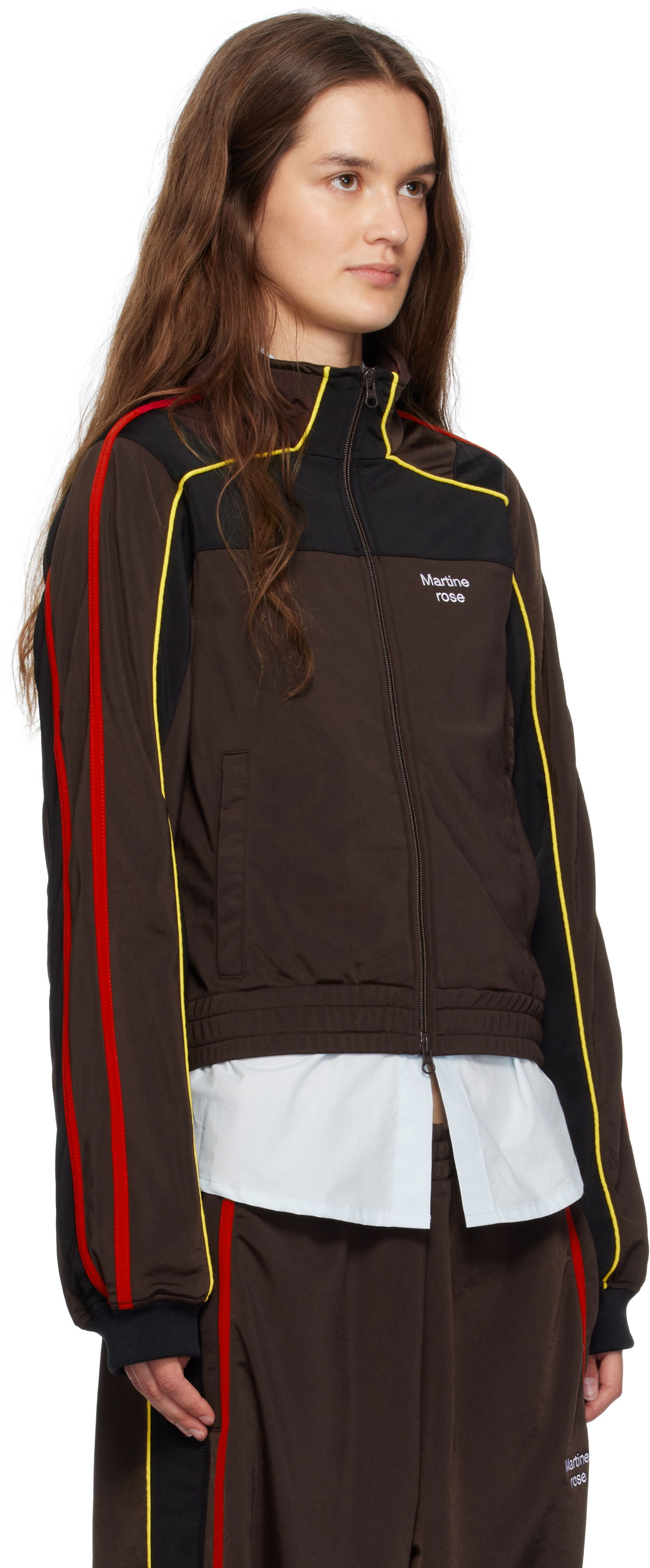 Bunda Martine Rose Martine Rose Shrunken Track Jacket Hnedá | 137JT12722, 1