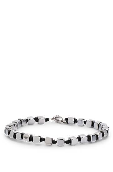Náramok BOSS Men's Steel Cube Cuff Bracelet Metalická | 50544514
