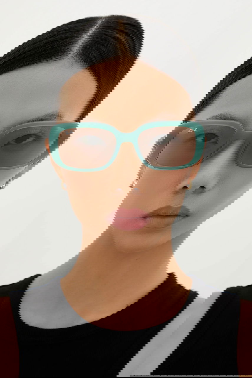 Slnečné okuliare Ray-Ban Rectangular Frame Sunglasses Tyrkysová | 0RB4421D, 1