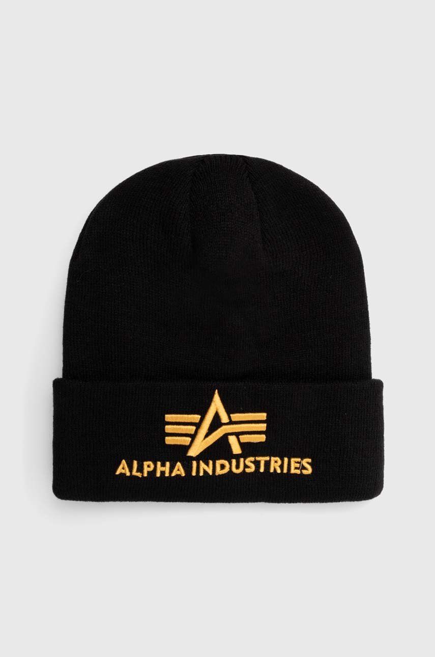 Kulicha Alpha Industries 3D Beanie Čierna | 168910.583, 0
