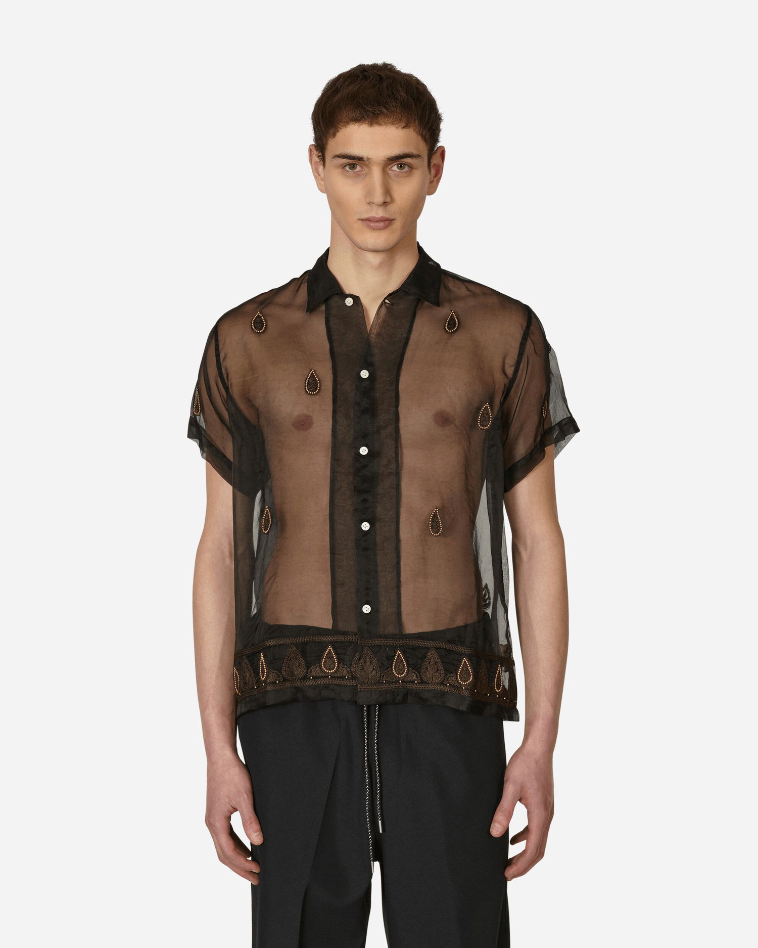 Košeľa Bode Pearl Paisley Shirt Čierna | MRSH000134 BKMLT, 1