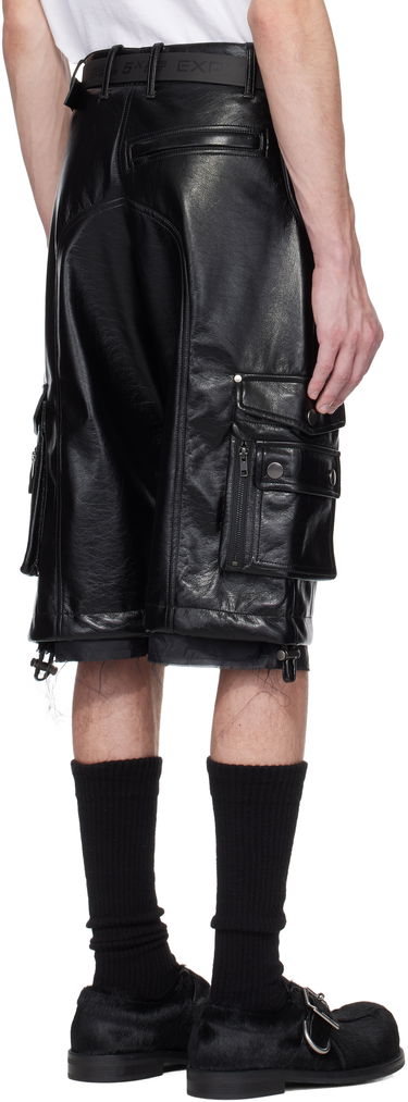 Šortky Martine Rose Martine Rose Faux-Leather Utility Shorts Čierna | 540LP02001, 2
