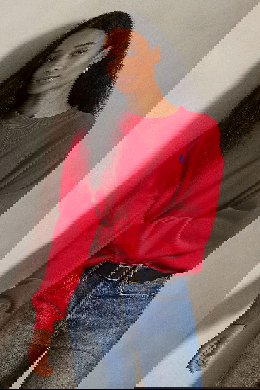 Mikina Polo by Ralph Lauren Plain Crew Neck Sweatshirt Červená | 211971697, 0