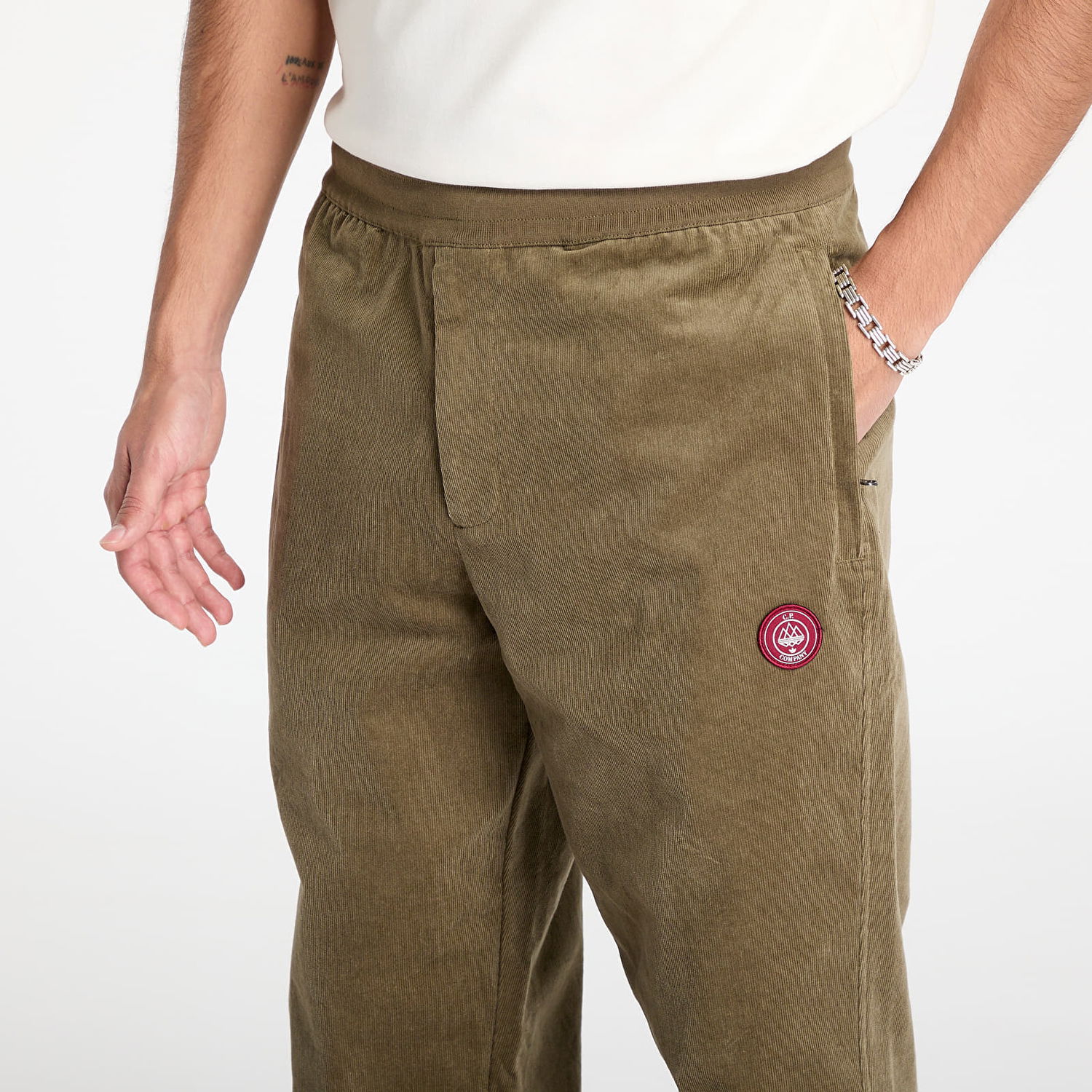 Tepláky adidas Originals C.P. COMPANY x SPZL Corduroy Pants Zelené | JH1442, 1