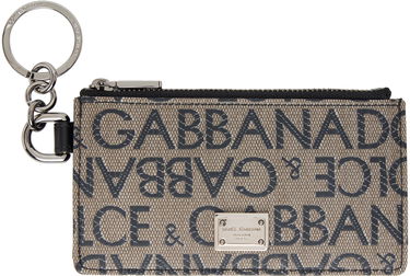 Peňaženka Dolce & Gabbana Brown & Black Jacquard Card Holder Hnedá | BP2524AJ705, 0