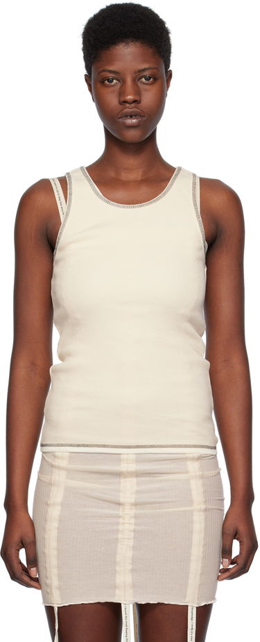 Tielko Baserange Sleeveless Garble Tank Top Béžová | FLGTA-RIB-SP24, 0