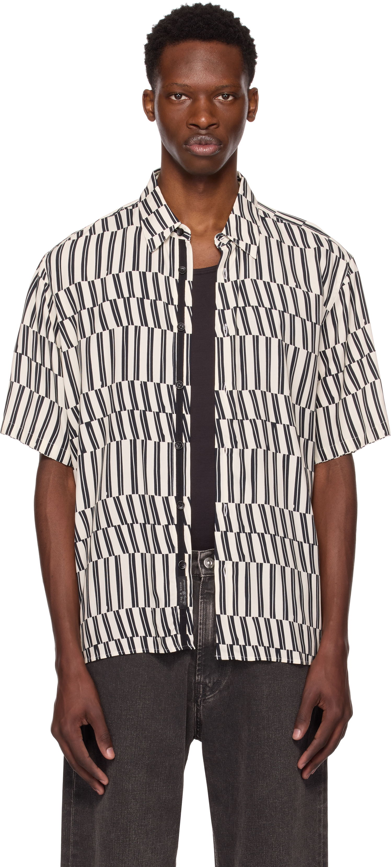 Košeľa rag & bone Rag & Bone Dalton Printed Short Sleeve Shirt Rôznofarebný | MBW25PA026LVML, 0