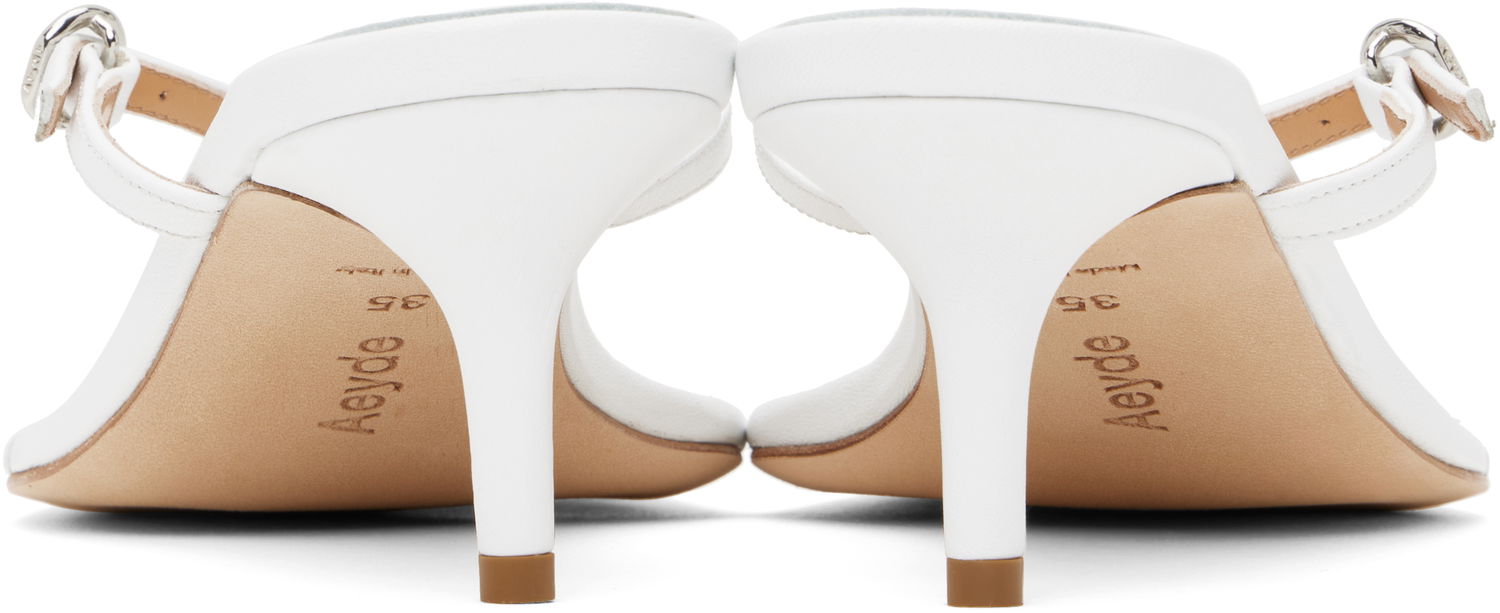 Doplnky Aeyde Aeyde Leigh Leather Toe-Post Heeled Sandals Biela | A11-HS-GAIS55TB162-SS25-1020-007, 1