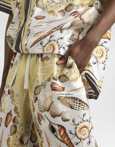 Šortky Dolce & Gabbana Printed Silk Twill Seashell Shorts Rôznofarebný | GV37ATHI1ZGHG5PL, 3