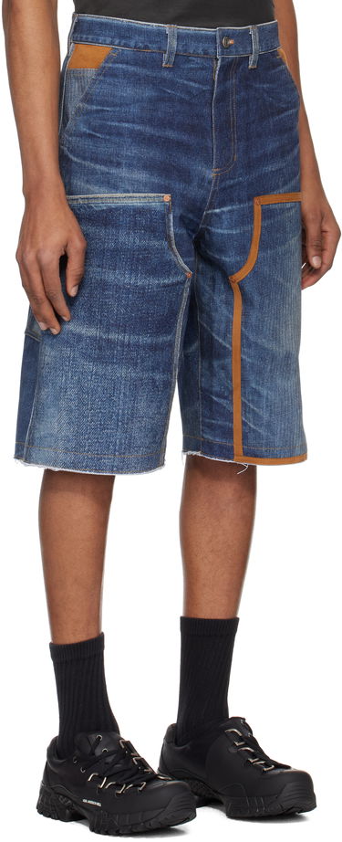 Šortky Andersson Bell Andersson Bell Trompe L'oeil Double-Knee Denim Shorts Modrá | apa786u, 4
