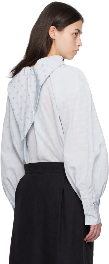 Košeľa Marni Marni Viscose Jacquard Balloon Blouse Modrá | TTMA0381A0 UTVA48, 2