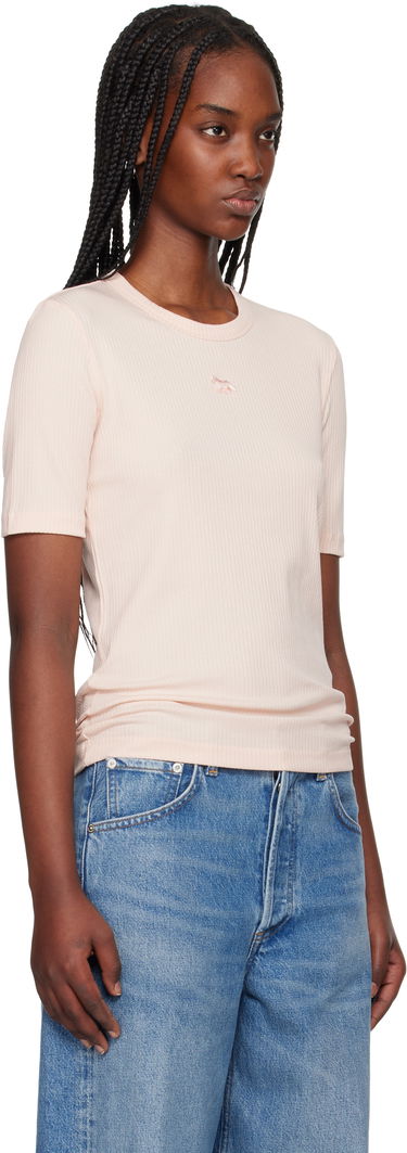 Tričko MAISON KITSUNÉ Maison Kitsuné Baby Fox Ribbed Fitted T-Shirt Navy | OW00124KJ0134, 4